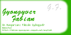 gyongyver fabian business card