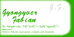 gyongyver fabian business card